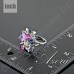 Кольцо Flower Ring Unique Design Platinum Plated Multicolor SWA ELEMENTS Austrian Crystal